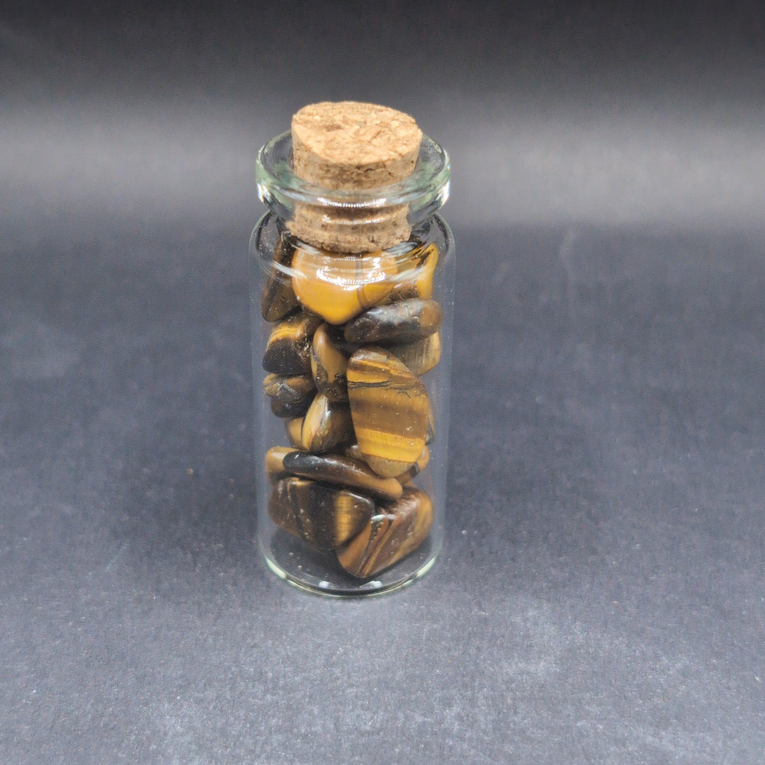 Tigers Eye Chips In A Bottle