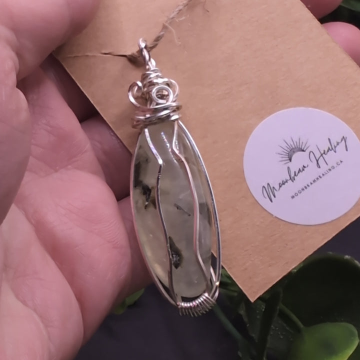 Prehnite Handcrafted Sterling Silver Pendant