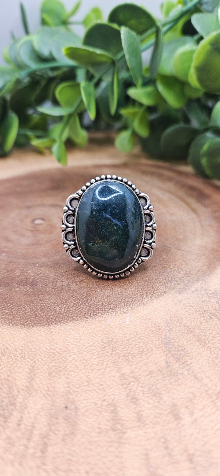 Moss Agate Ring
