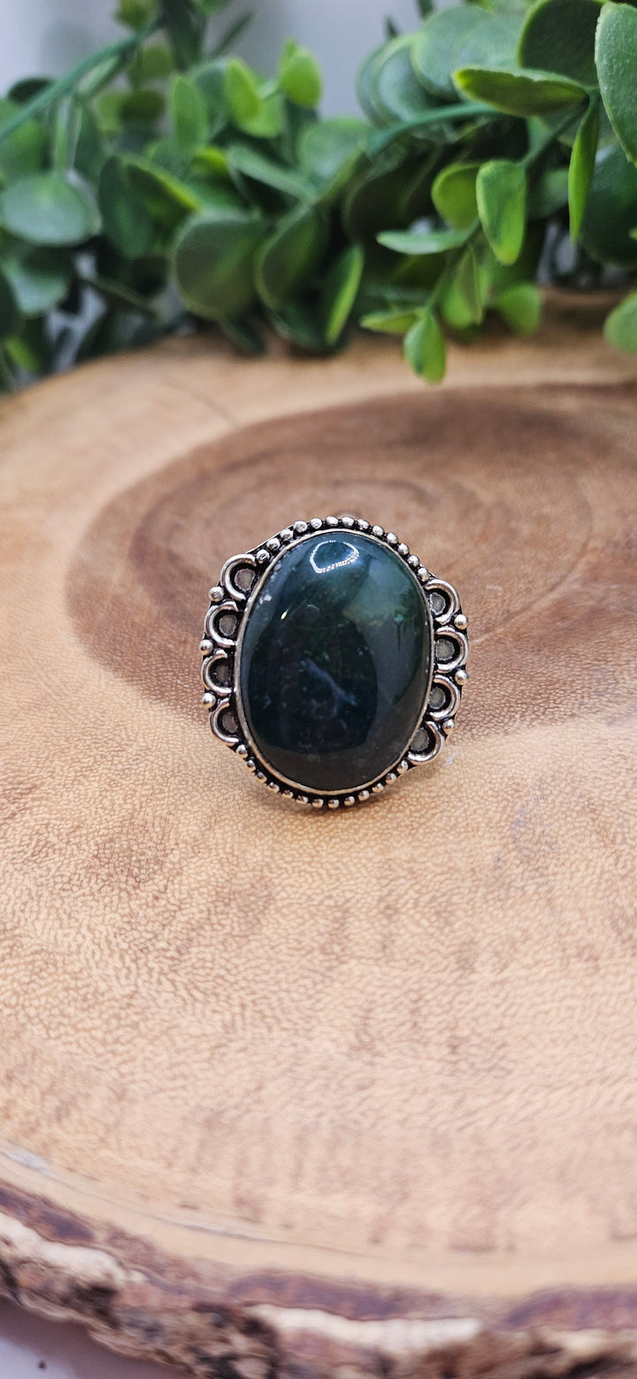 Moss Agate Ring