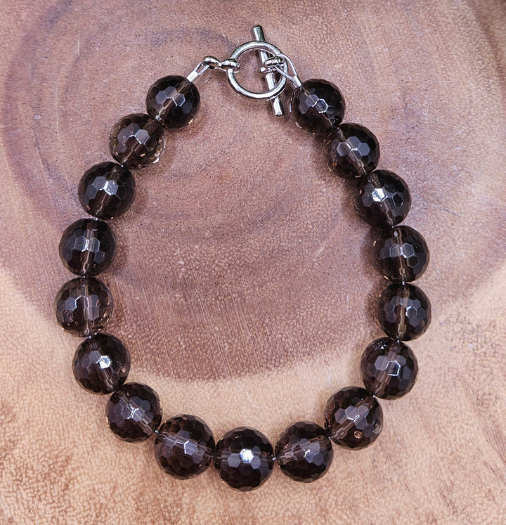Smokey Quartz Faceted Bracelet