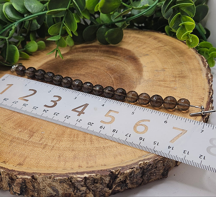 Smokey Quartz Faceted Bracelet