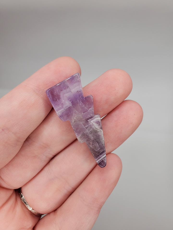 Amethyst Lightning Bolt Carving 1"