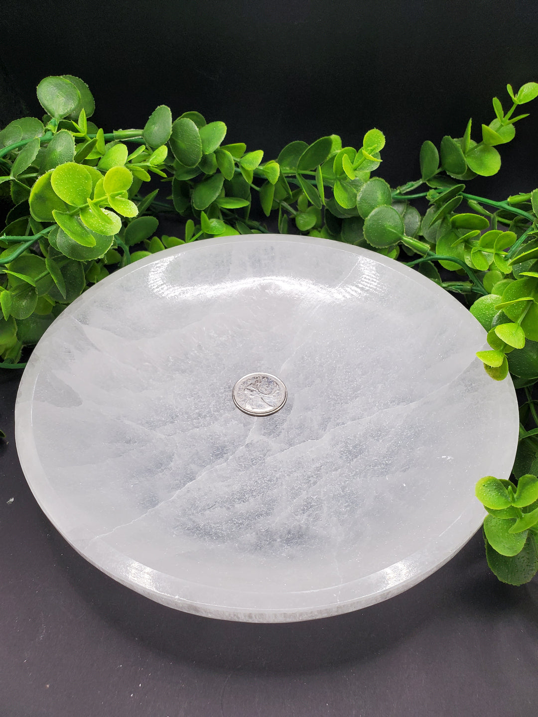 Large Round Selenite Charging Bowl (7.5")