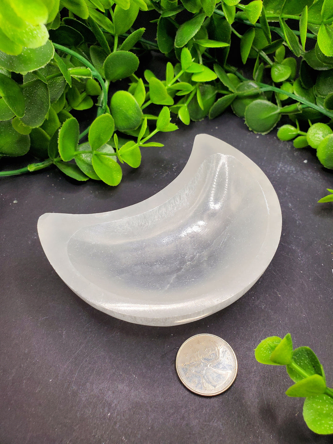 Crescent Moon Selenite Charging Bowl