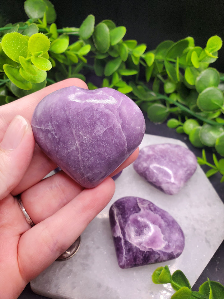 Lepidolite Hearts