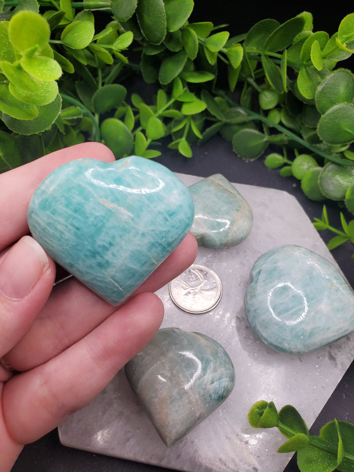 Amazonite Hearts