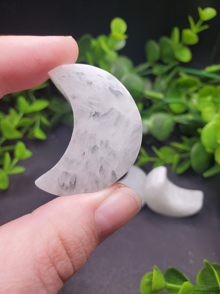 Selenite Crescent Moons