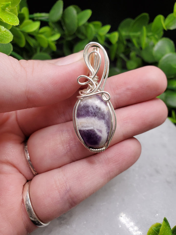 Amethyst Silver Plated Pendant