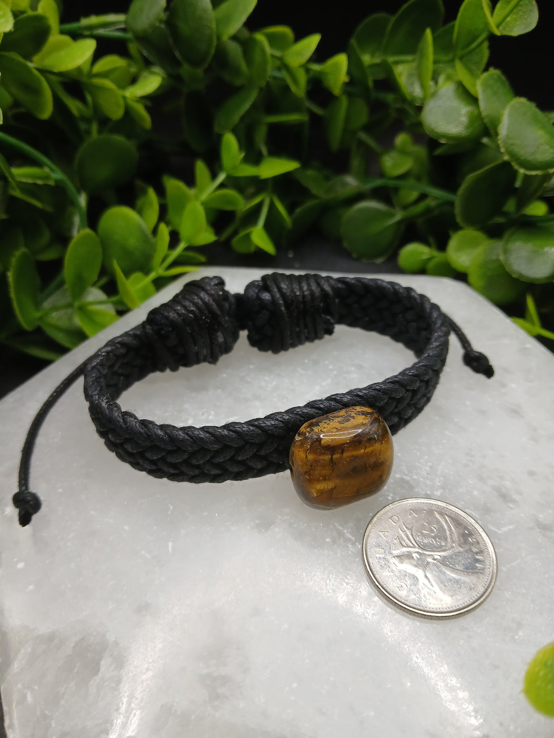 Tiger Eye Wide Braided Bracelet