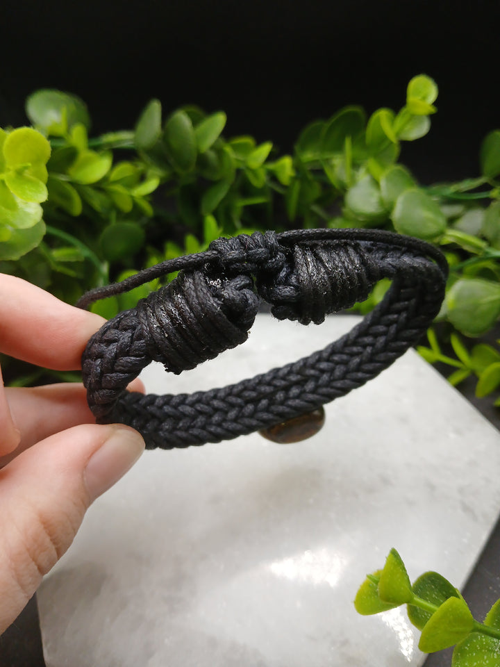 Tiger Eye Wide Braided Bracelet