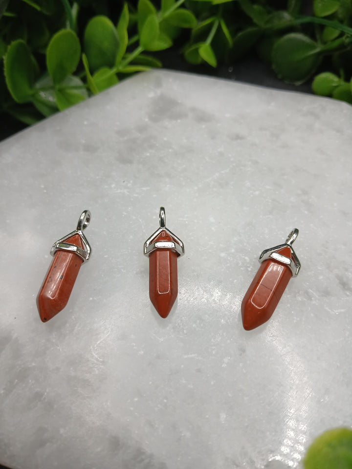 Red Jasper Double Terminated Point Pendant