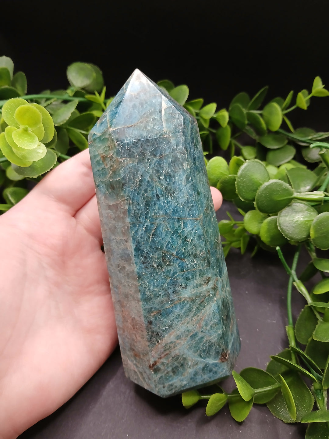 Large Blue Apatite Polished Point