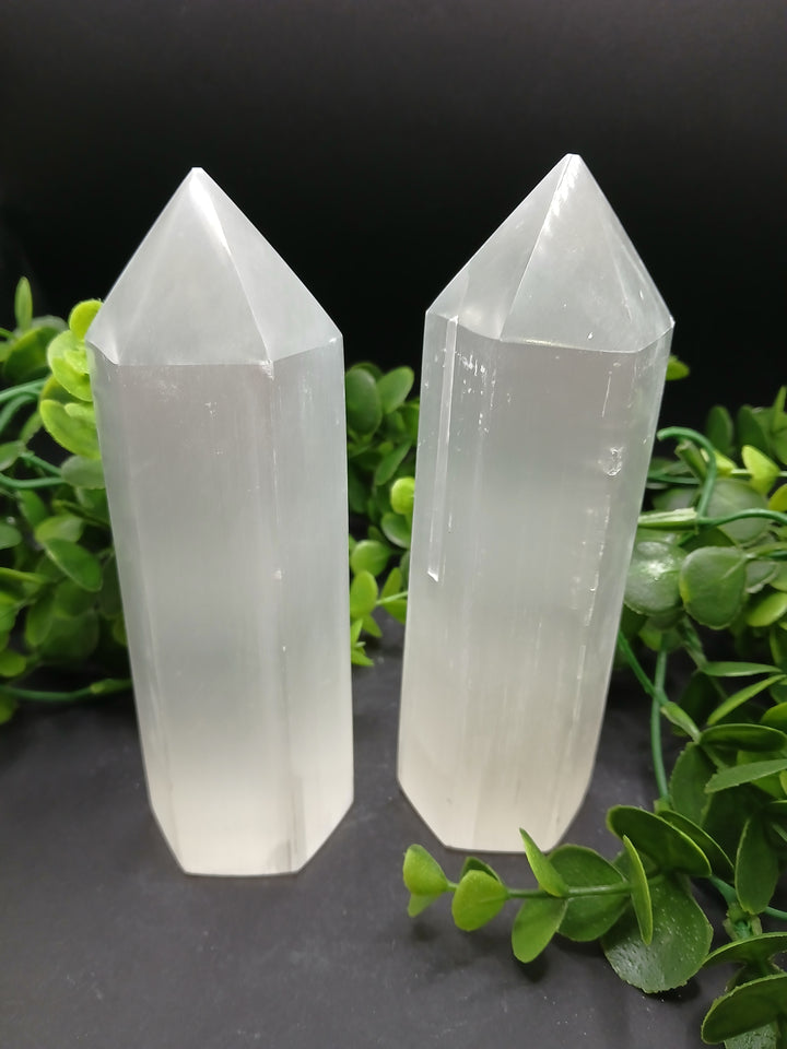 Satin Spar Polished Point (Selenite)