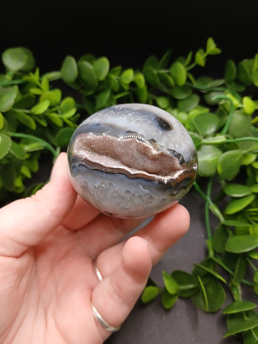 Agate Druzy Mushroom #3