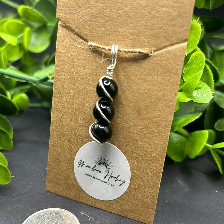 Black Obsidian Wire Wrapped Pendant