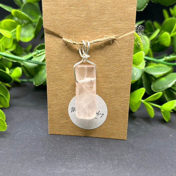 Rose Quartz Rod Pendant