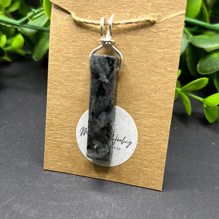 Larvikite Bar Pendant