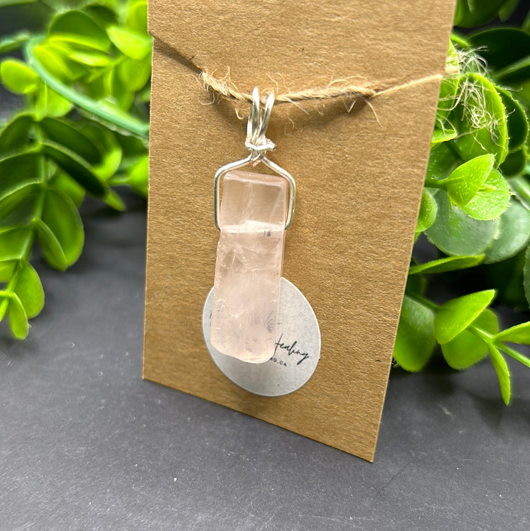 Rose Quartz Rod Pendant