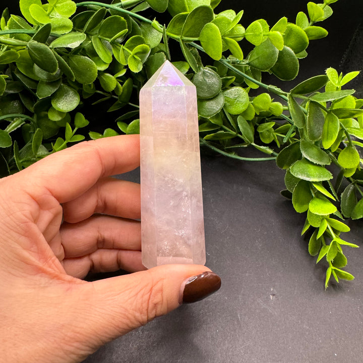 Aura Rose Quartz Polished Point #3