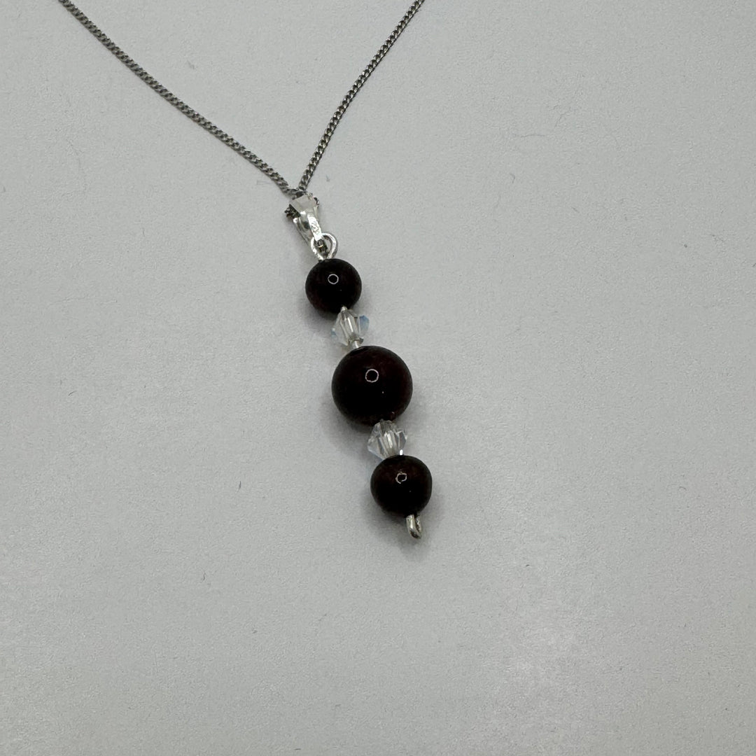 Garnet Sterling Silver Pendant