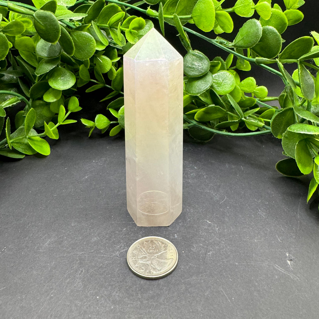 Aura Rose Quartz Polished Point #2