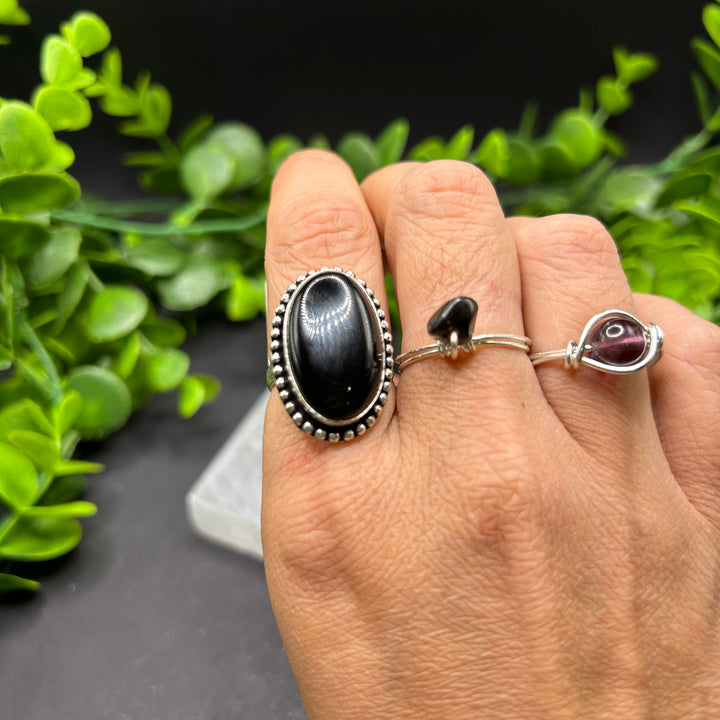 Black Onyx Oval Ring