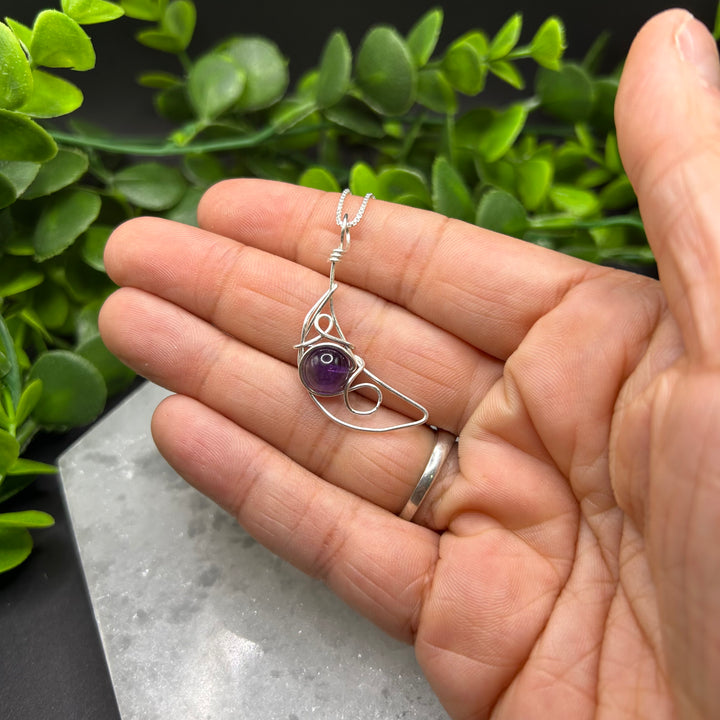 Amethyst Moon Pendant