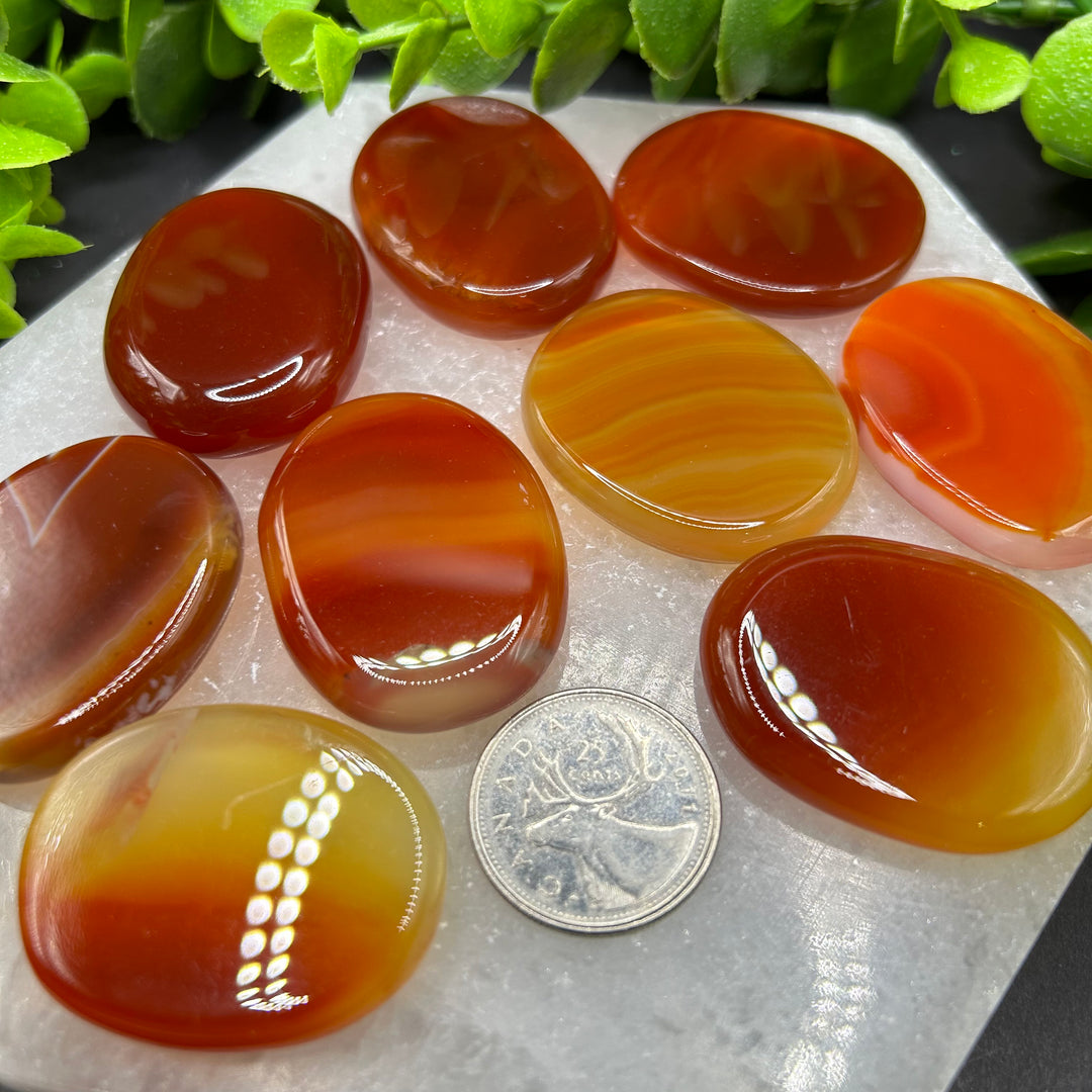 Carnelian Polished Palm Stones