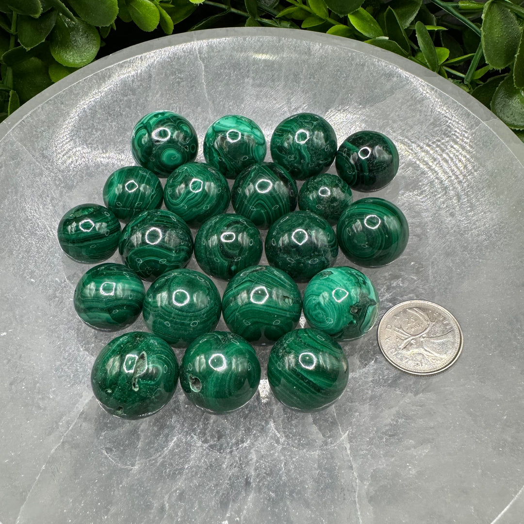 Malachite Sphere 15-20mm