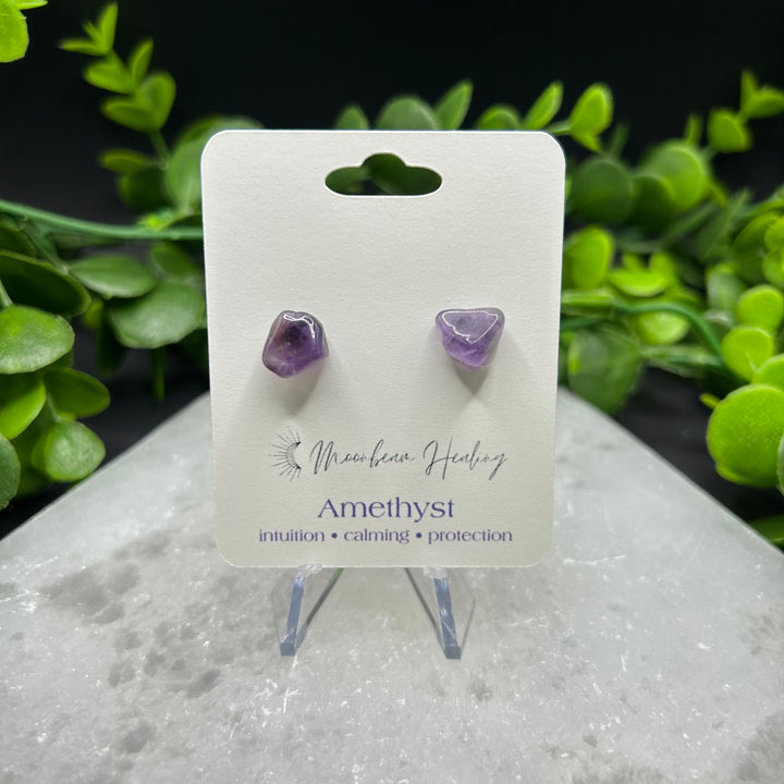 Amethyst Stud Earrings