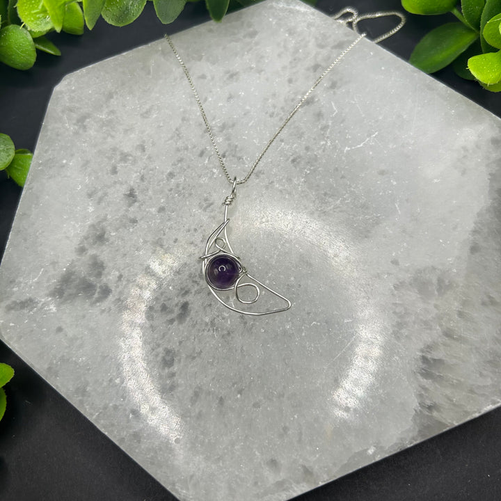 Amethyst Moon Pendant