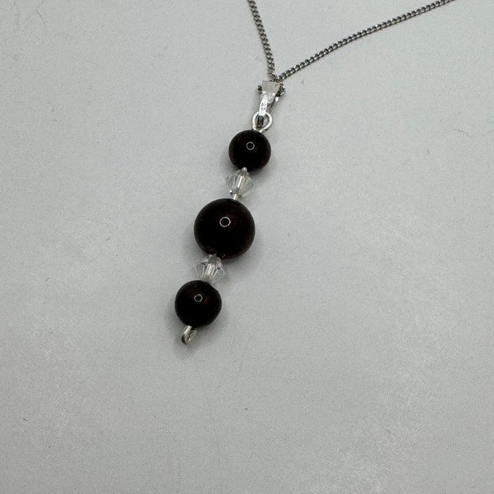 Garnet Sterling Silver Pendant