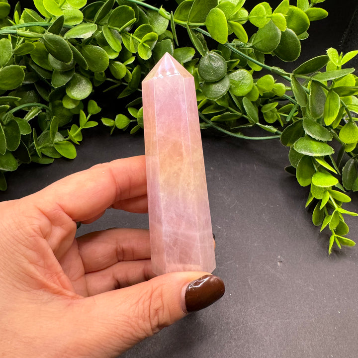 Aura Rose Quartz Polished Point #4