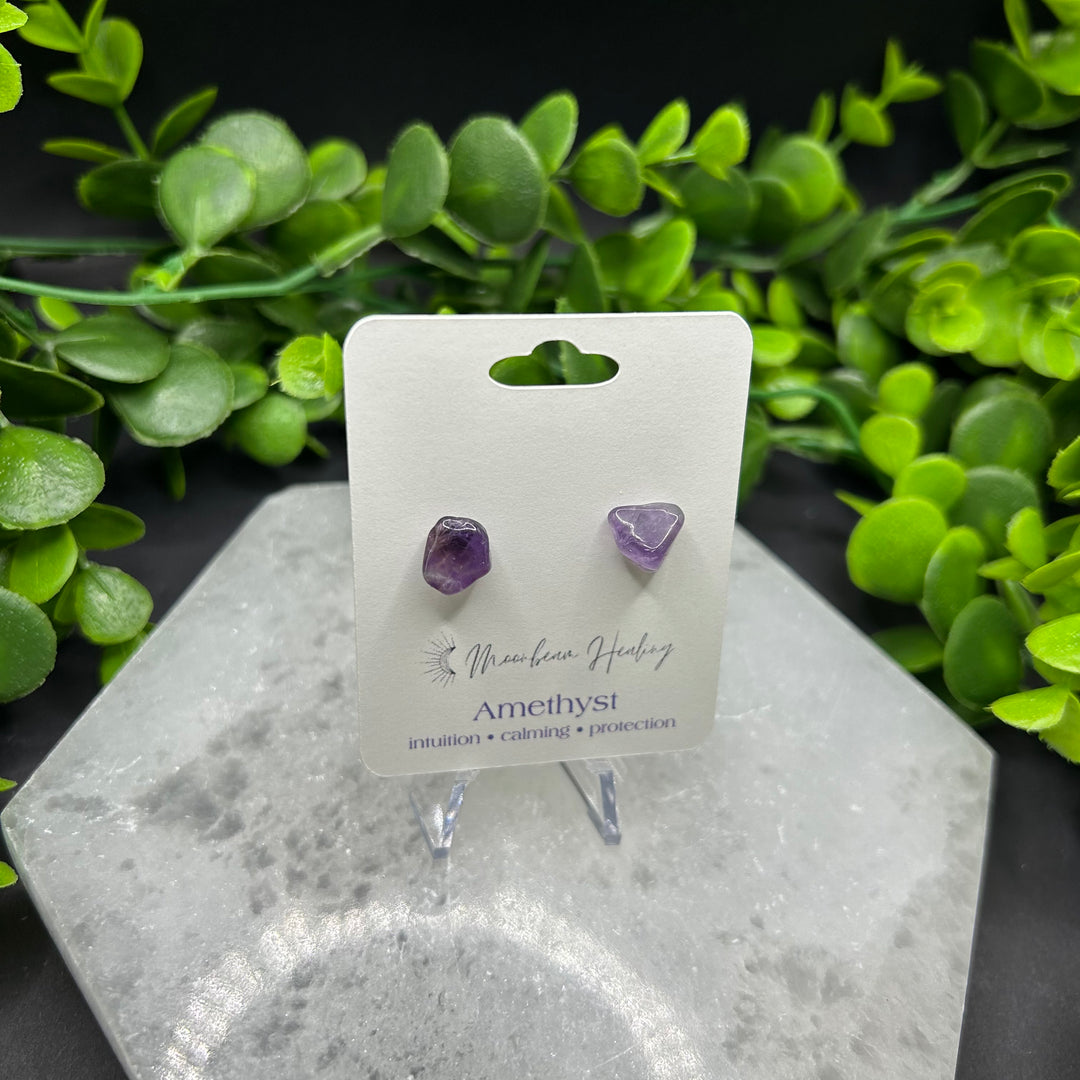 Amethyst Stud Earrings