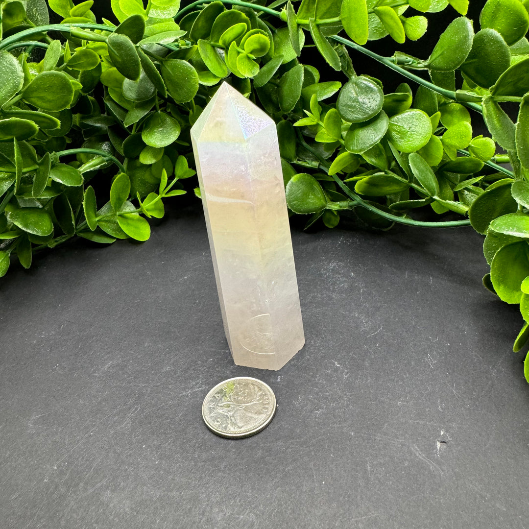 Aura Rose Quartz Polished Point #3