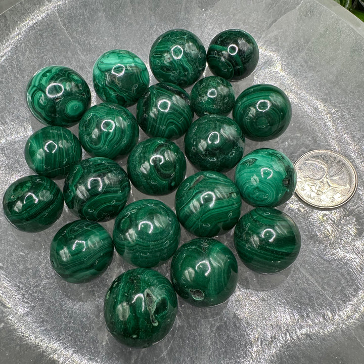 Malachite Sphere 15-20mm