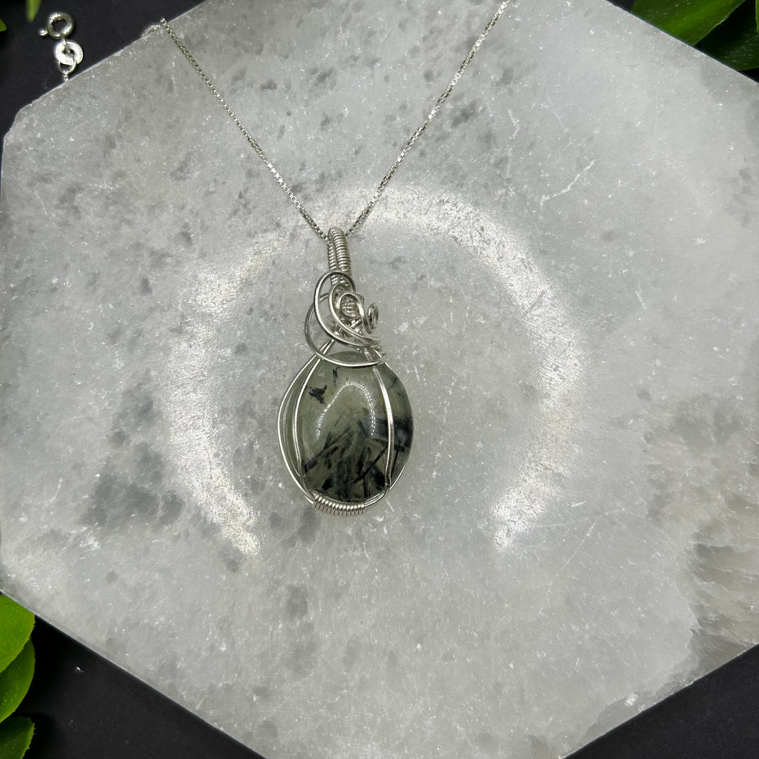 Prehnite Handcrafted Sterling Silver Pendant