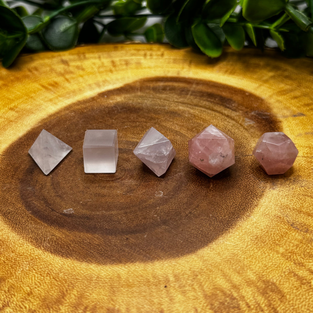 Rose Quartz Sacred Geometry Set