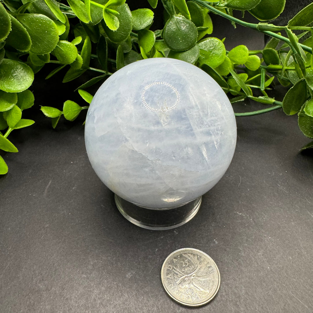 Blue Calcite Sphere 65mm