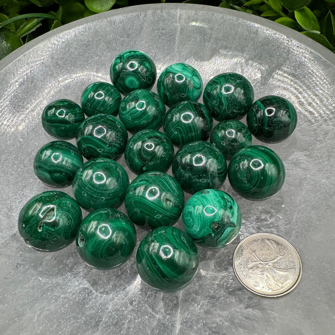 Malachite Sphere 15-20mm