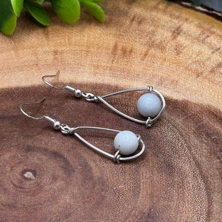 Amazonite Sterling Silver Teardrop Earrings