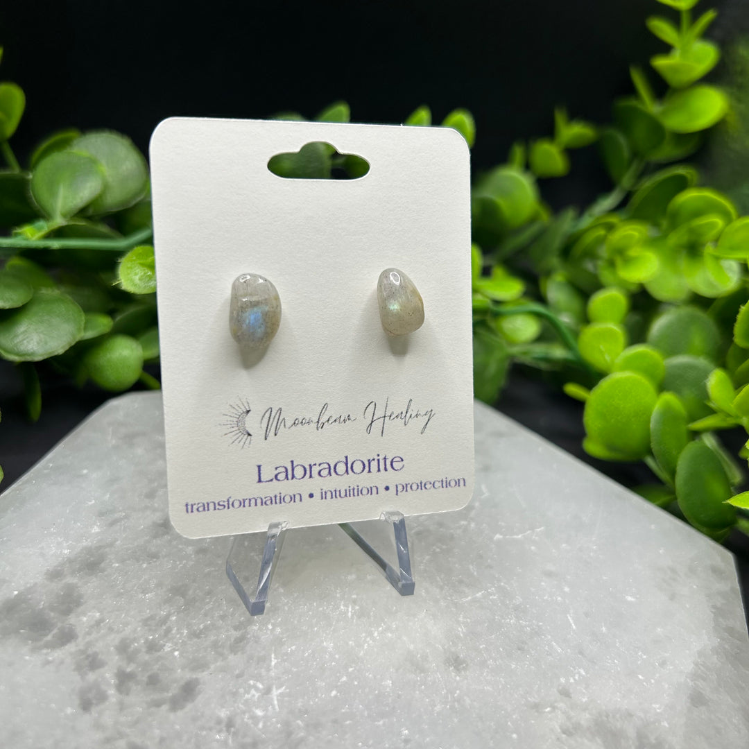 Labradorite Stud Earrings