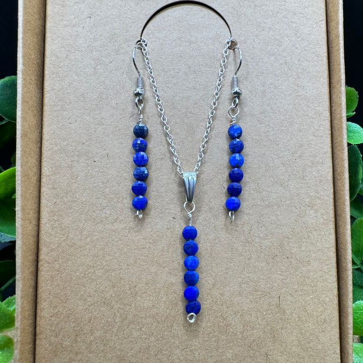 Lapis Lazuli Earring & Necklace Set