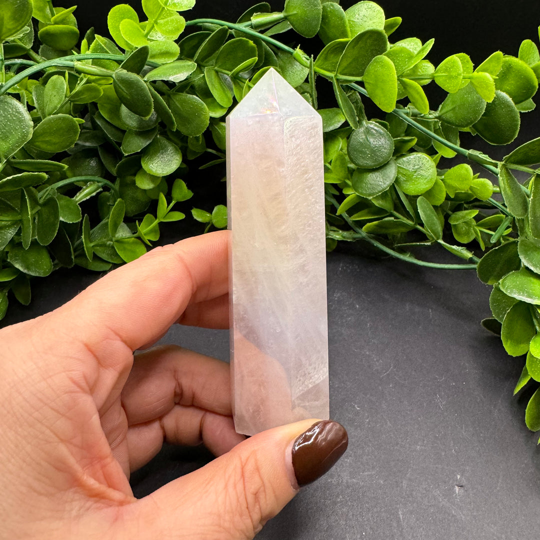 Aura Rose Quartz Polished Point #2