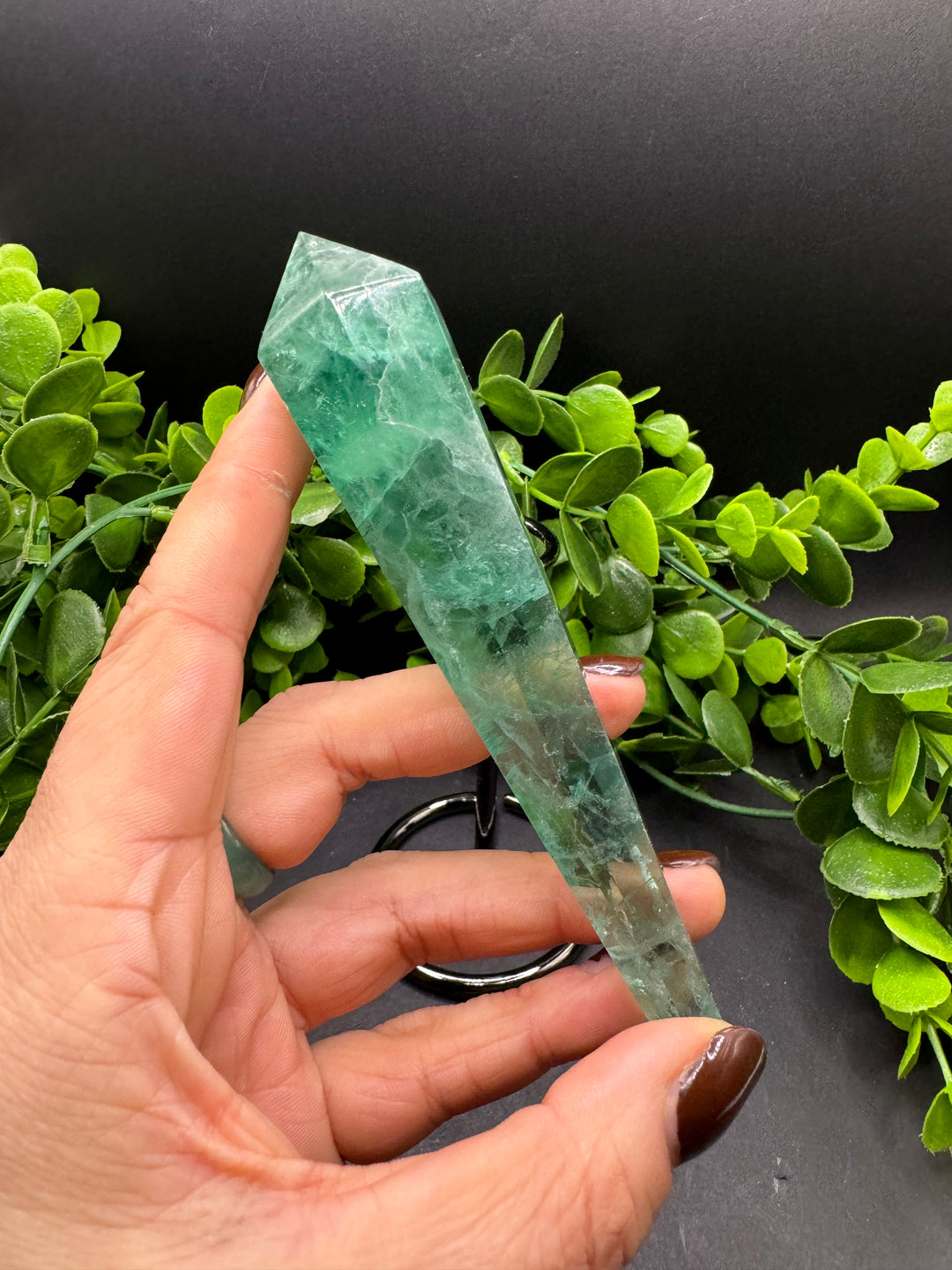 Fluorite Scepter with Stand