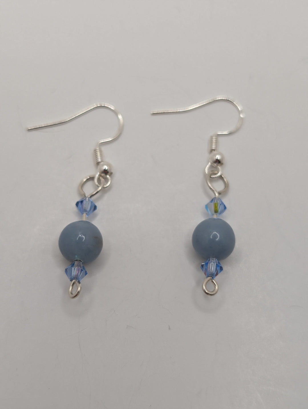 Angelite Dangle Sterling Silver Earrings