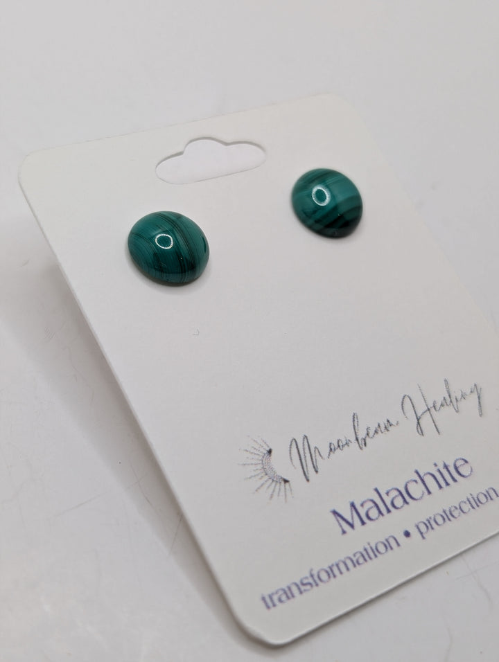 Malachite Stud Earrings