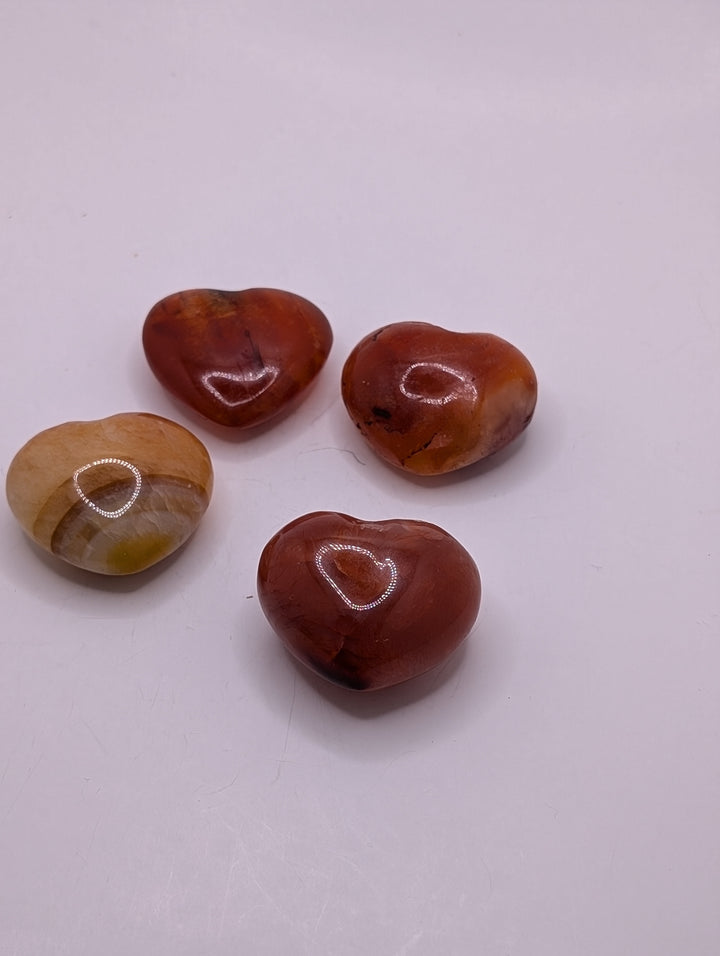 Carnelian Puffy Heart (30-40mm)