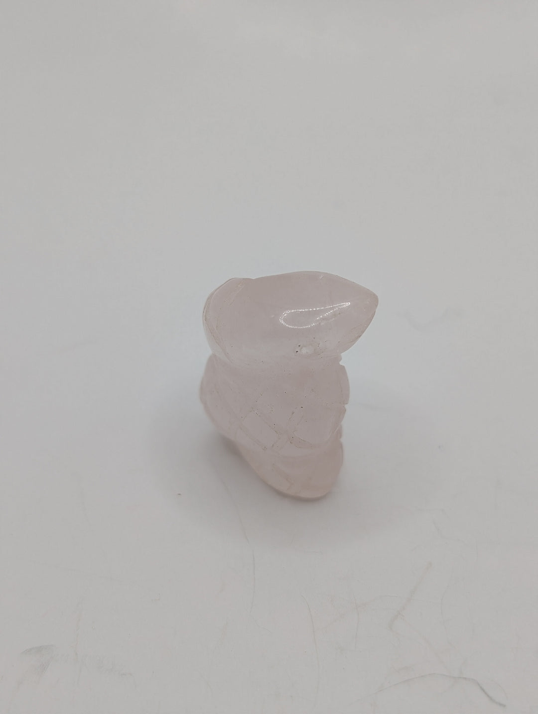 Rose Quartz Snake Carving